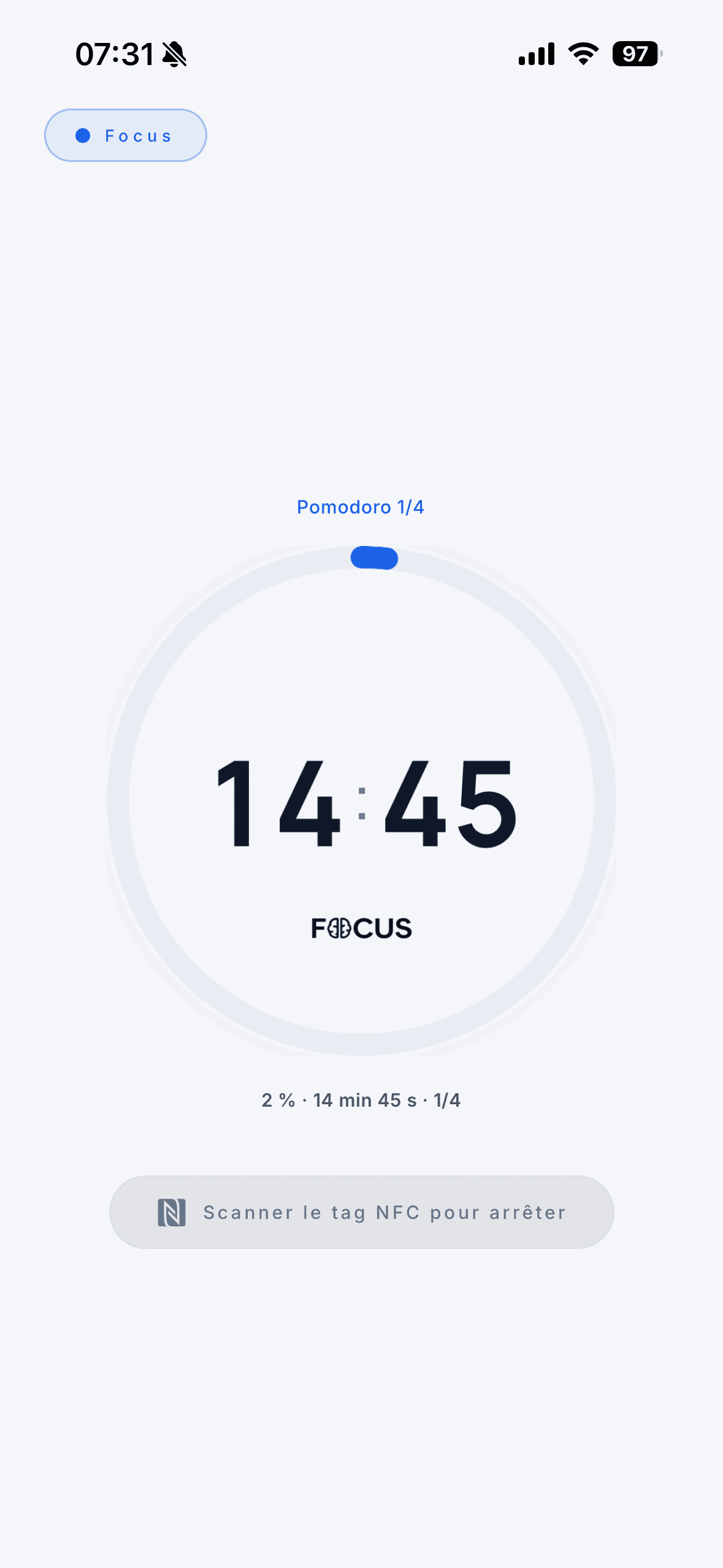 Session Pomodoro en cours